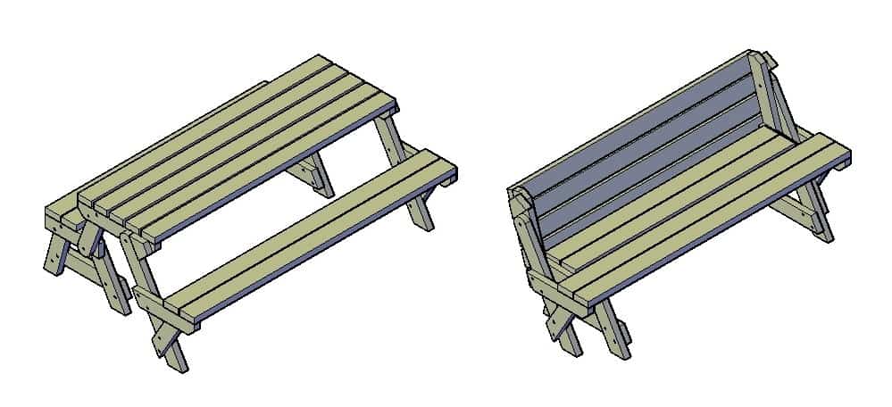 inklapbare picknickbank maken bouwtekening pdf download