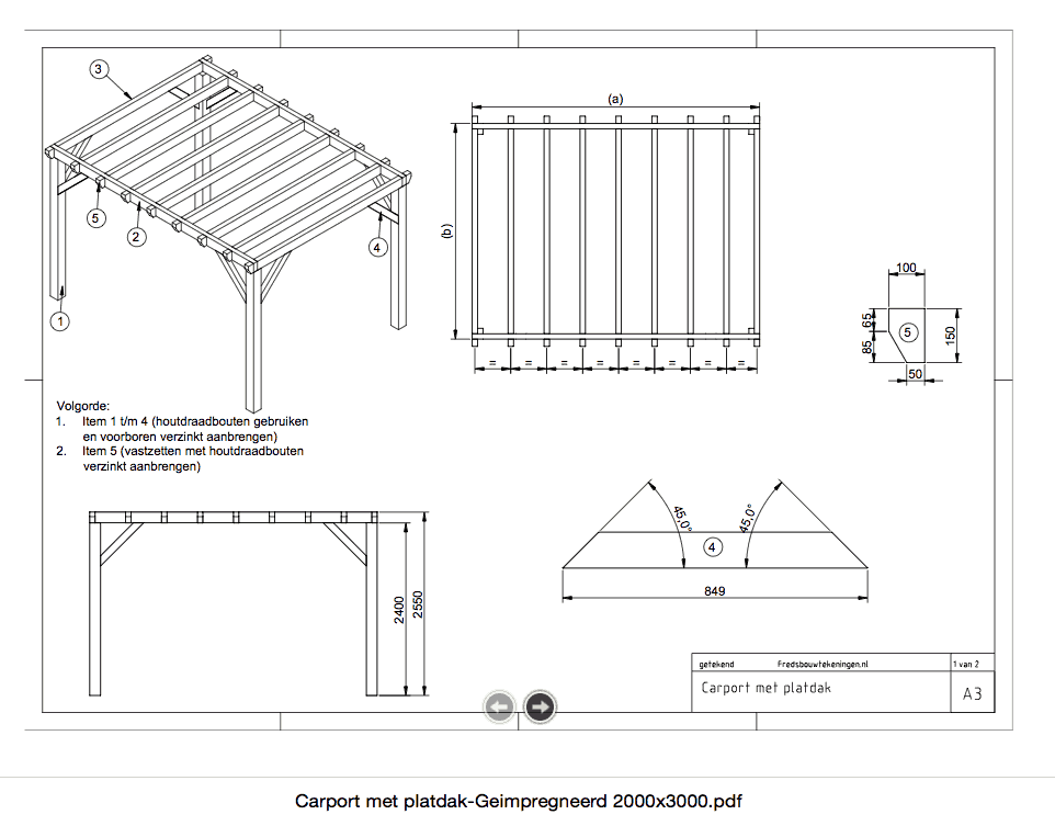 bouwtekening carport maken pdf
